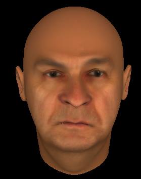 Asymmetrical FaceGen character.