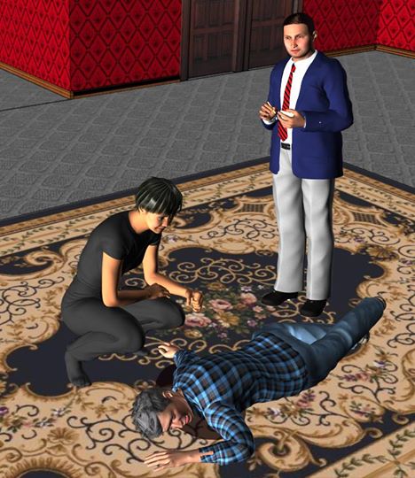 Game character with no shoes.