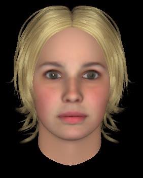 Asymmetrical FaceGen character.