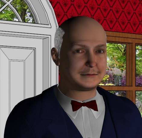 B&B manager game character.